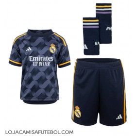 Camisa de Futebol Real Madrid Rodrygo Goes #11 Equipamento Secundário Infantil 2023-24 Manga Curta (+ Calças curtas)